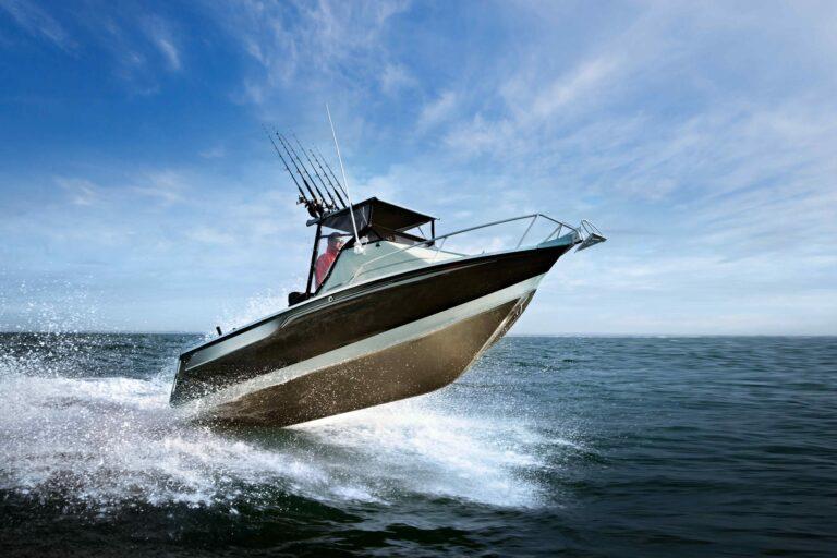 Speed boat on the water